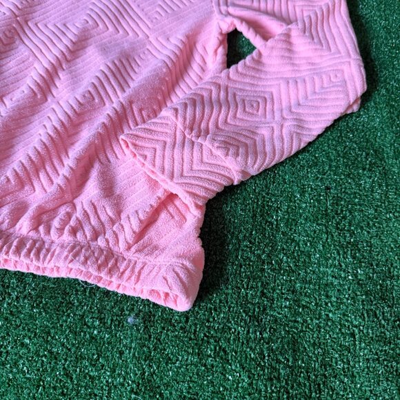 Xersion Ultra Soft Geometric Textured Pink Scuba Hoodie Sweatshirt Youth Size XL - Picture 3 of 11